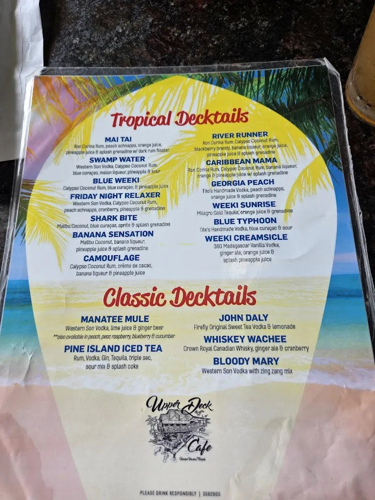 Menu_Upper Deck Cafe_Spring Hill, FL_image_old_1