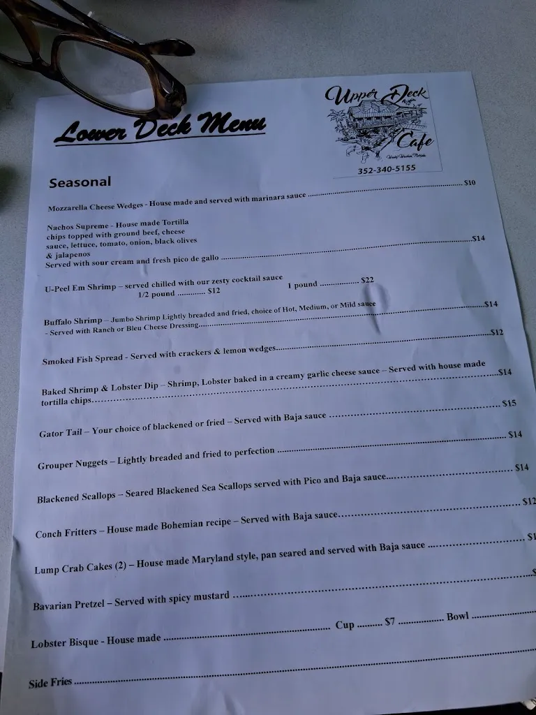 Menu_Upper Deck_Spring Hill, FL_image_old_1