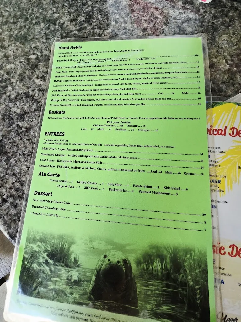 Menu_Upper Deck_Spring Hill, FL_image_old_3