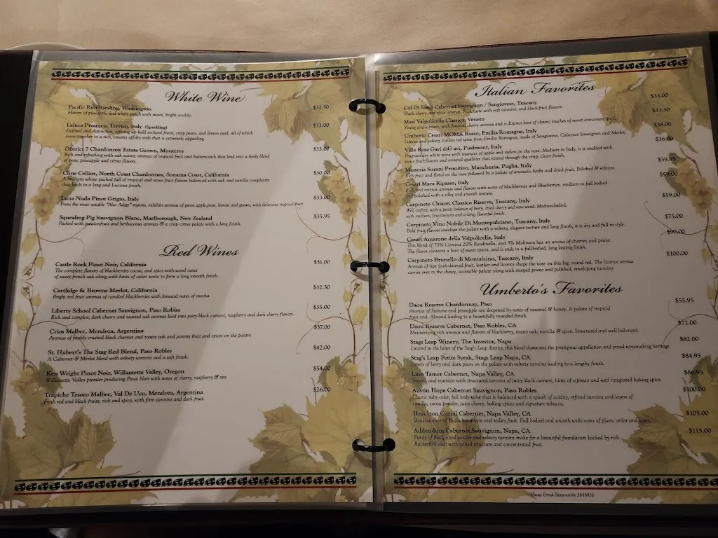 Menu_La Bella Napoli Restaurant_Spring Hill, FL_image_old_2