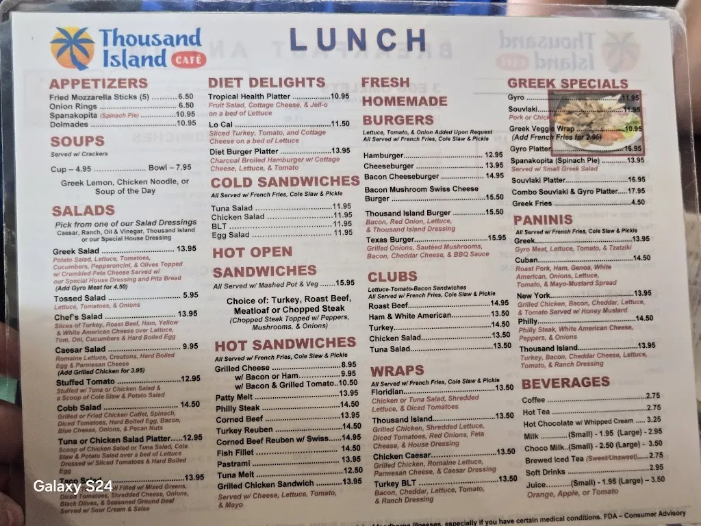 Menu_Thousand Island Cafe_Spring Hill, FL_image_old_1