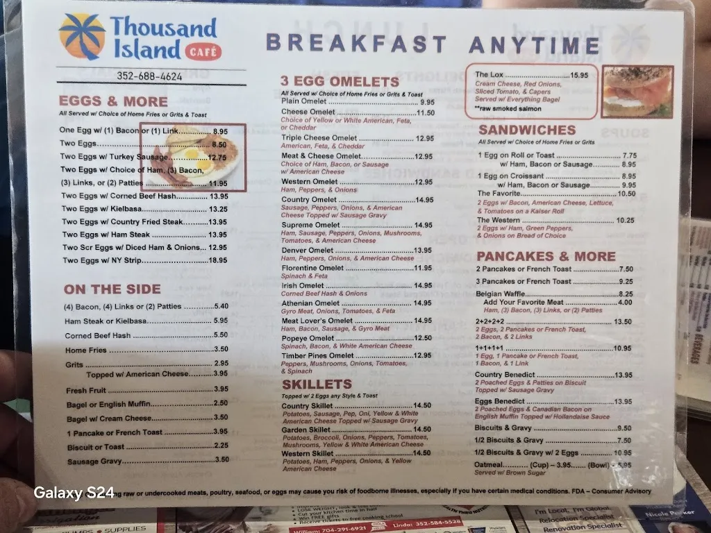 Menu_Thousand Island Cafe_Spring Hill, FL_image_old_2