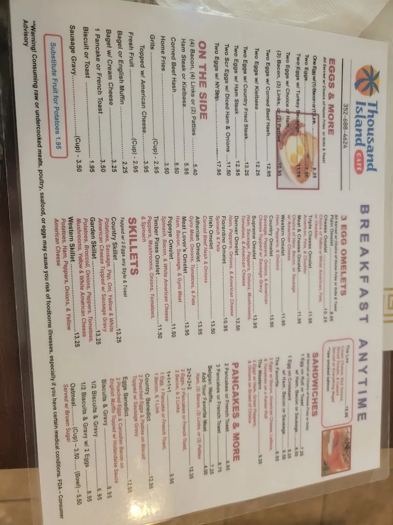 Menu_Thousand Island Cafe_Spring Hill, FL_image_old_3