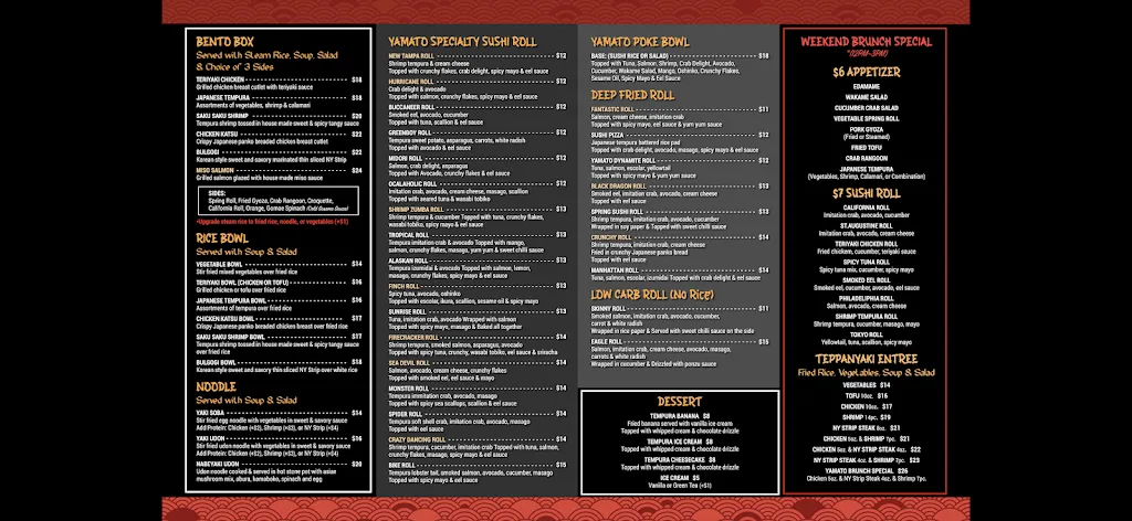 Menu_Yamato Japanese Steakhouse & Sushi Bar_Wesley Chapel, FL_image_old_1