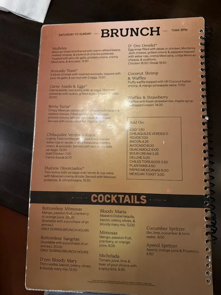Menu_Azteca D'Oro Wesley Chapel_Wesley Chapel, FL_image_old_2