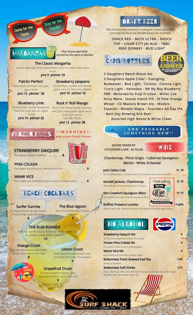 Menu_Surf Shack Coastal Kitchen_Tampa, FL_image_old_1