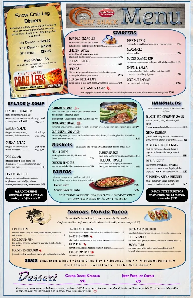 Menu_Surf Shack Coastal Kitchen_Tampa, FL_image_old_2