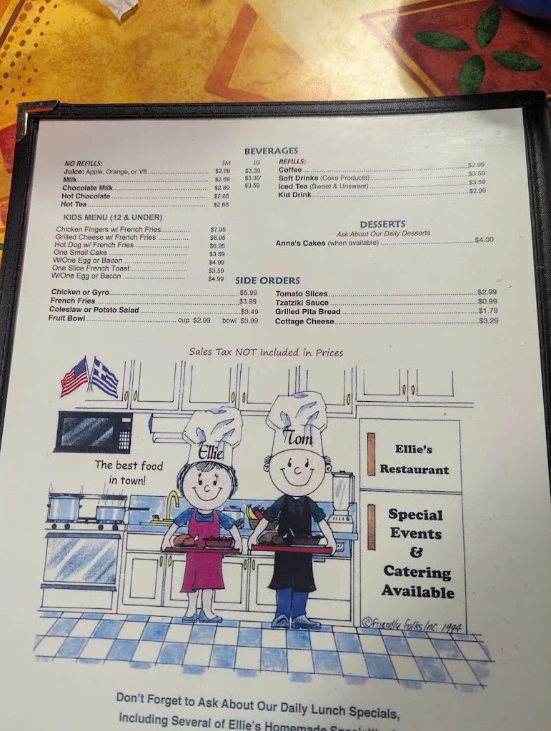 Menu_Ellie's Breakfast & Lunch_Tampa, FL_image_old_2